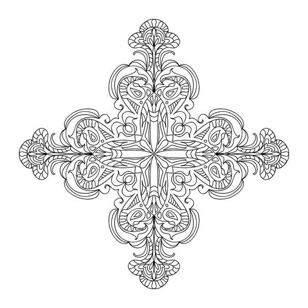 Abstrakt cross mandala element — Stockfoto