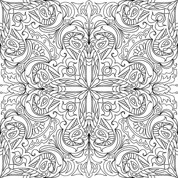 Kleurplaat damast cross Koninklijke naadloze patroon — Stockfoto