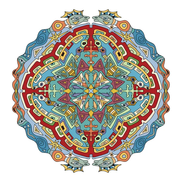 Aztek mandala dekoratif öğe — Stok fotoğraf