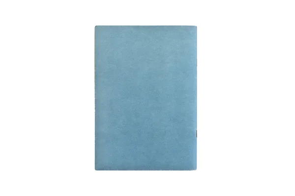 Классический синий ноутбук на белом фоне — стоковое фото