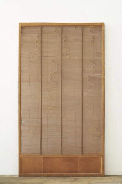 Antieke japan houten scherm — Stockfoto