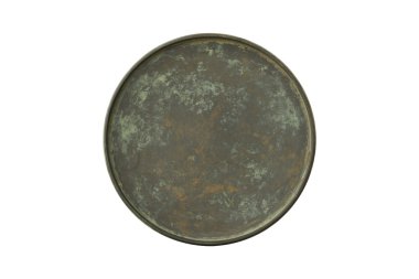 Antik Bronz tepsi Üstten Görünüm