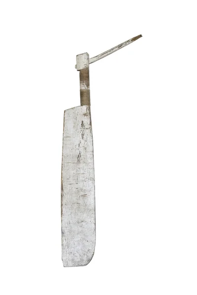Antique big rudder isolated on white background — Stock Photo, Image