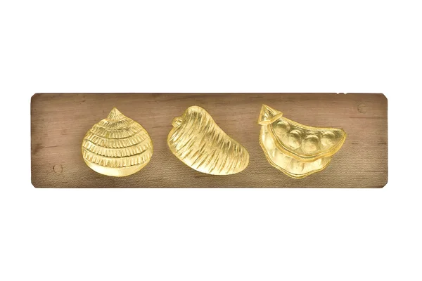 Dourado na toupeira de madeira — Fotografia de Stock