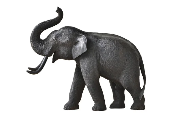 Wood elephant in action — Stock Photo, Image