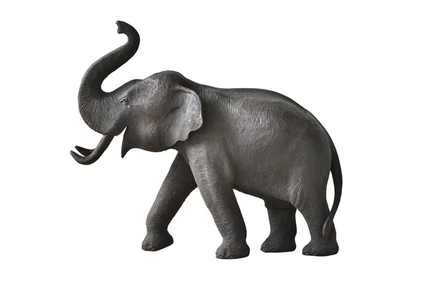 В дію дерев'яний слон — стокове фото