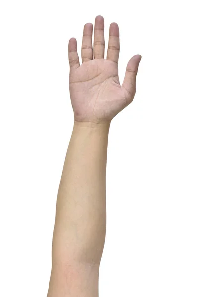One Hand up on white background — Stock Photo, Image