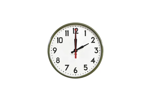Zegar ścienny zielony. Druga Godzina — Zdjęcie stockowe