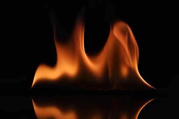 Fire wave in dark with reflex (Low key) — Stock Photo, Image