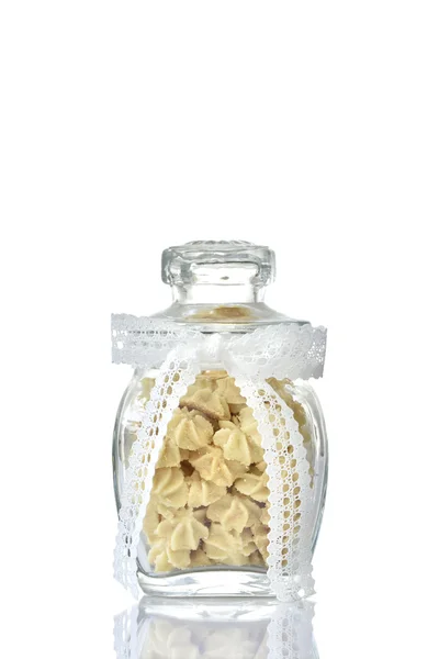 Butter cookie in glass bottle — Stock Photo, Image