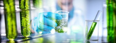 Photobioreactor in medical science laboratory algae fuel biofuel industry, nature algal research, energy and healthcare treatment biotechnology, coronavirus covid-19 vaccine, eco living sustainable	 clipart