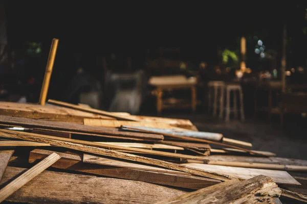 Imagen Fondo Del Taller Carpintería Muebles Carpinteros Mesa Trabajo Material — Foto de Stock