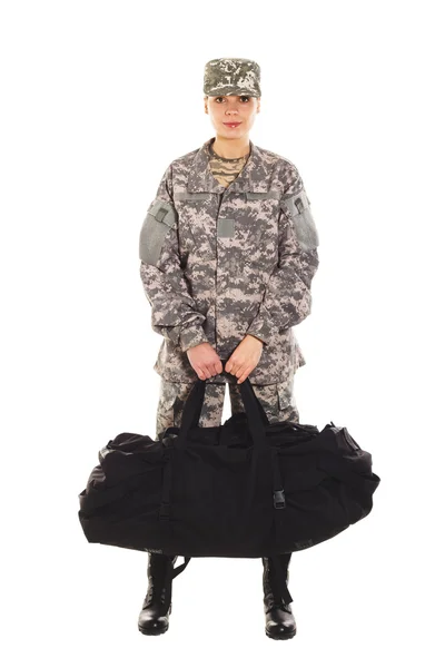 Soldado de uniforme militar — Fotografia de Stock