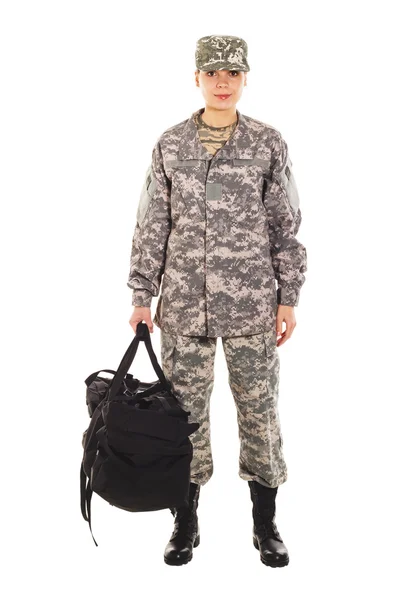 Soldat i militär uniform — Stockfoto