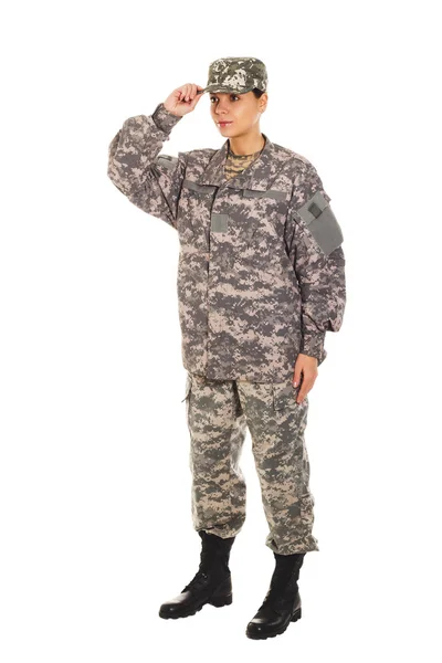 Soldat i militär uniform — Stockfoto