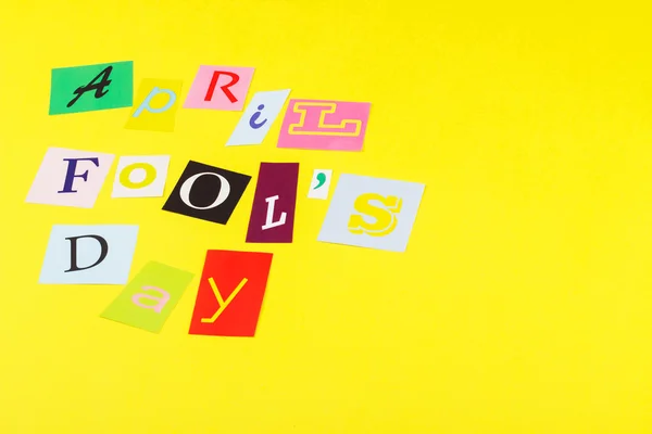 April fool's day, paper letters — Stock Photo, Image