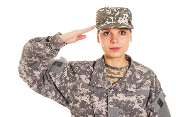 The portrait of soldier, military uniform — Stock Photo, Image