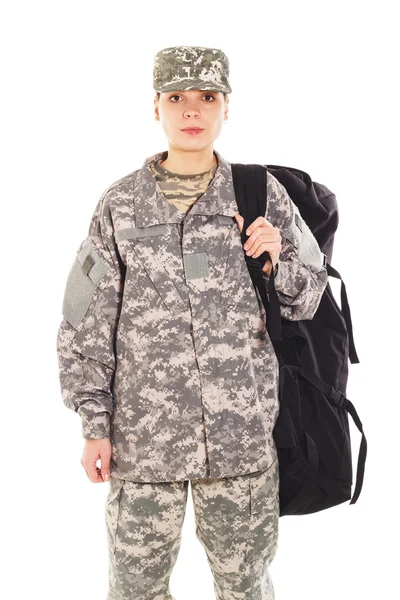 Soldat i militär uniform — Stockfoto