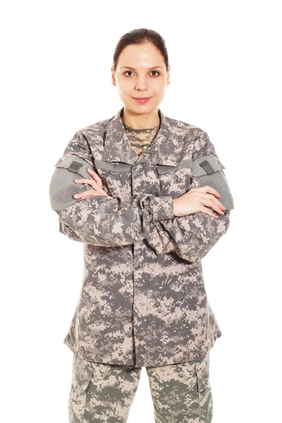 Żołnierz w mundurze wojskowym — Zdjęcie stockowe
