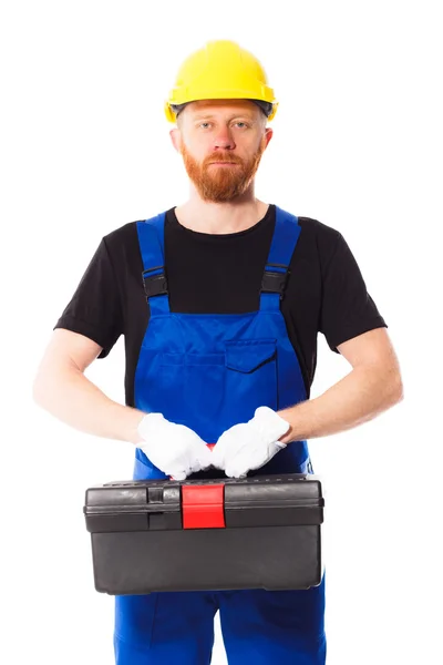 Homme bâtisseur en uniforme, isolé — Photo