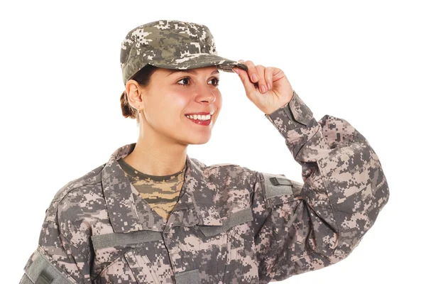 Soldado con uniforme militar — Foto de Stock