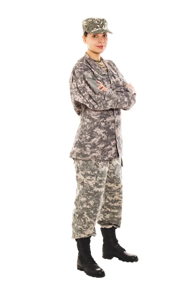 Soldado con uniforme militar — Foto de Stock