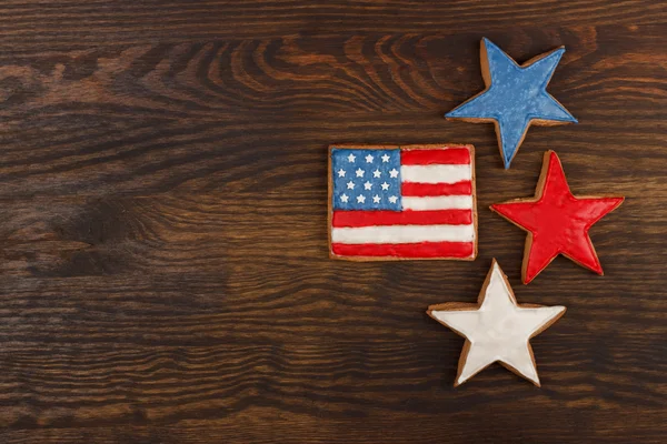 Çerez Amerikan vatansever renkler ile — Stok fotoğraf