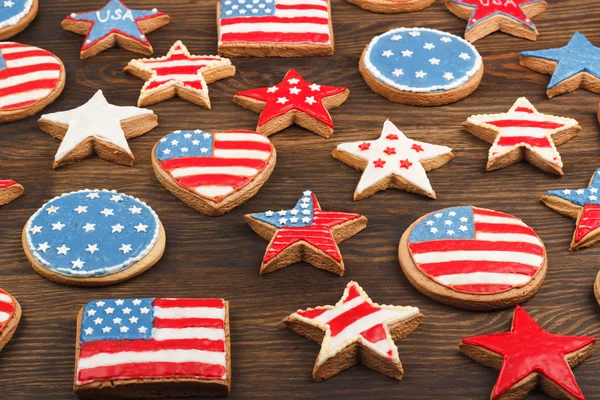 Pliki cookie z American patriotyczne kolor — Zdjęcie stockowe