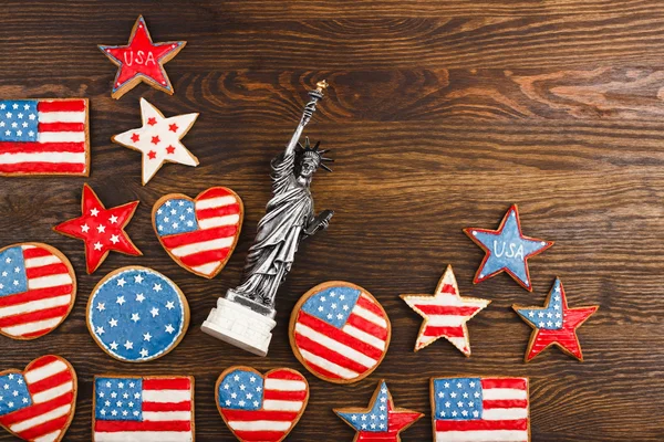 Pliki cookie z American patriotyczne kolor — Zdjęcie stockowe
