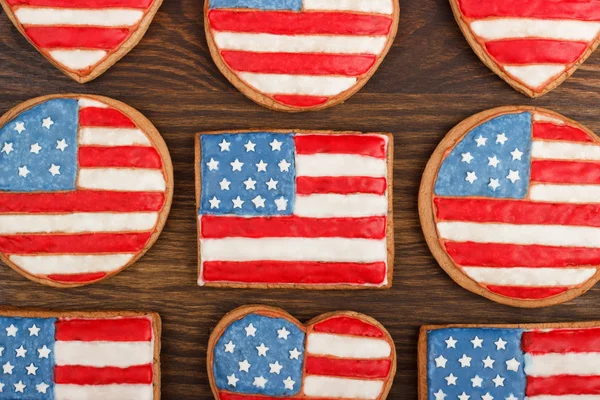 Cookies with American patriotic color Royalty Free Stock Photos