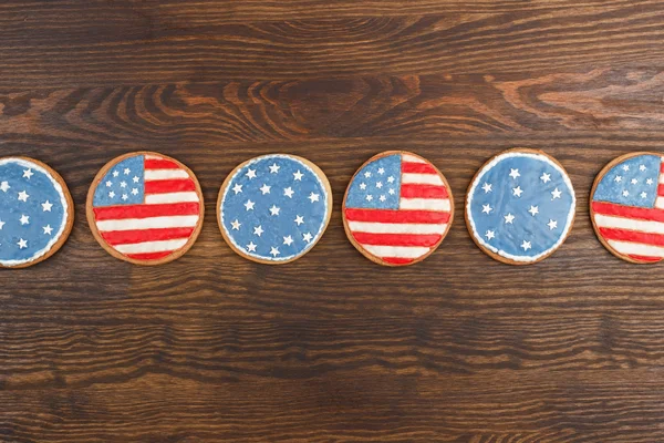 Pliki cookie z American patriotyczne kolorów tematyczne — Zdjęcie stockowe