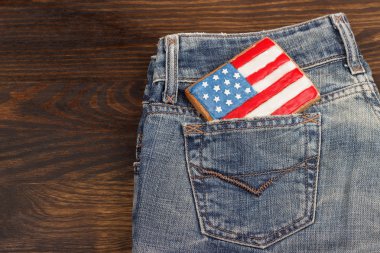 Çerez cebinde Amerikan vatansever renklerle