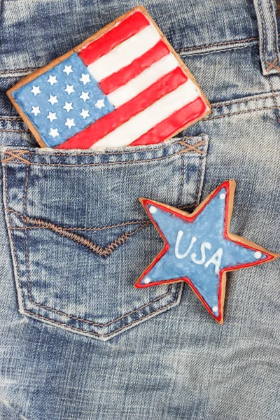 Çerez cebinde Amerikan vatansever renklerle