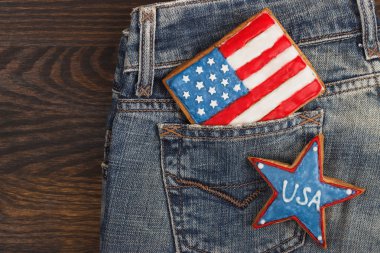 Çerez cebinde Amerikan vatansever renklerle