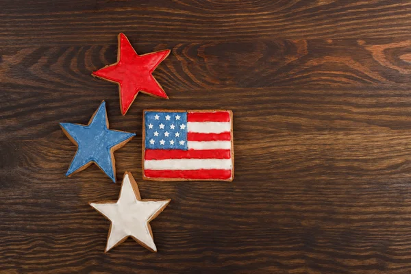 Pliki cookie z American patriotycznych kolorach — Zdjęcie stockowe