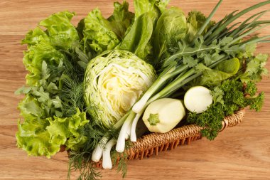 Taze yeşil sebzeler