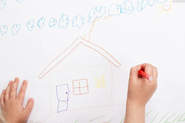 Casa dipinta a mano per bambini — Foto Stock