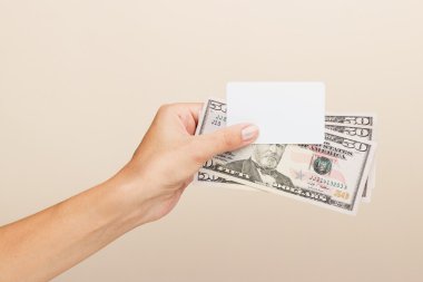 woman's hand on a light background