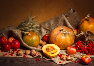 Şükran günü kabak ve elma