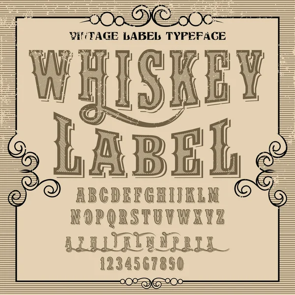 Font. Typeface. Script. Old style - vintage script font. Vector typeface for labels and any type designs — Stock Vector