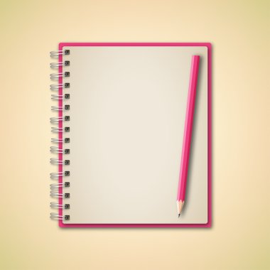 pembe renkli boş defter