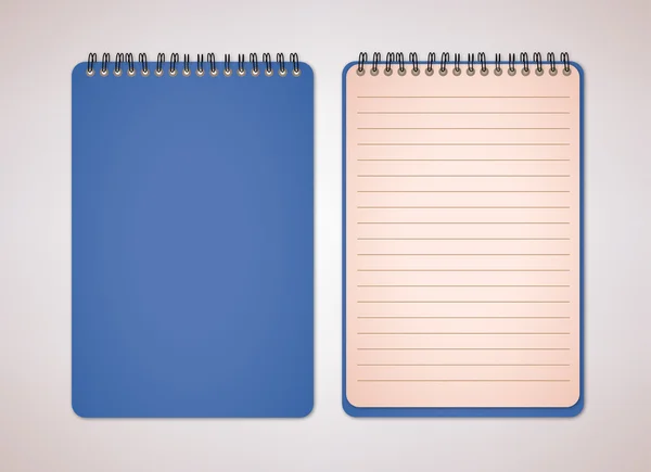 Cuaderno en blanco de color azul oscuro — Vector de stock