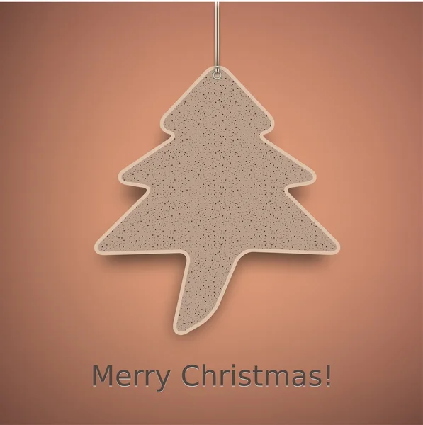 Χριστουγεννιάτικο δέντρο ευχετήρια κάρτα — Διανυσματικό Αρχείο