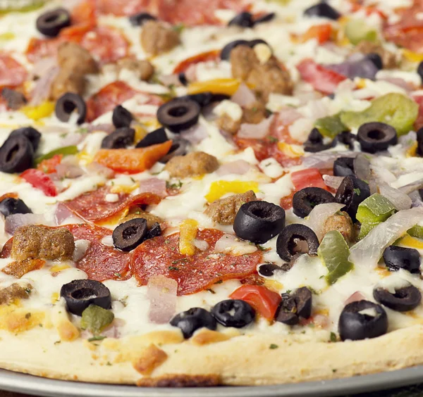 Pizza close up for  background — Stock Photo, Image