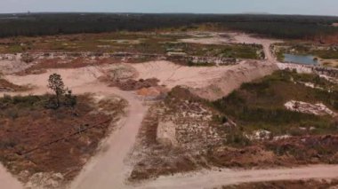 Florida 'daki açık maden ocağının hava görüntüsü.