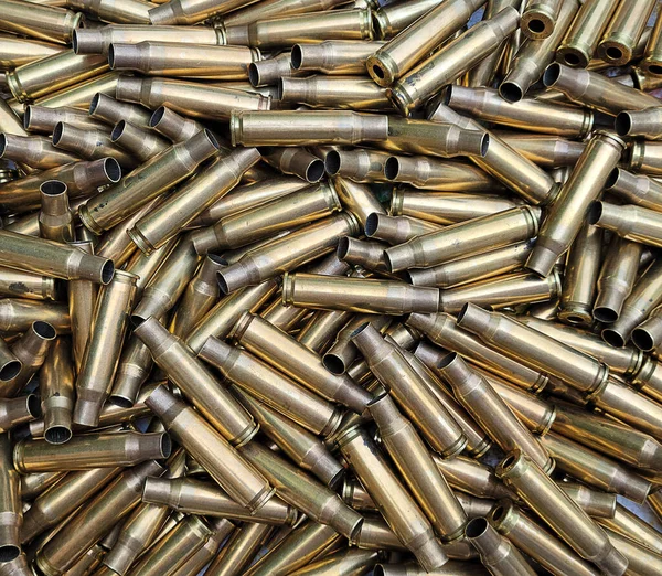 Empty Bullet Shells Background — Stock Photo, Image