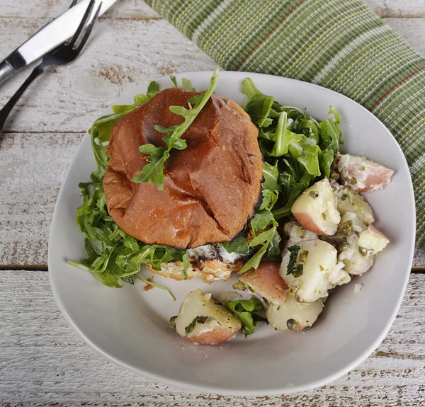 Zalm Hamburger — Stockfoto