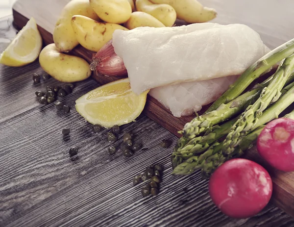 Zutaten zum rohen Kochen — Stockfoto