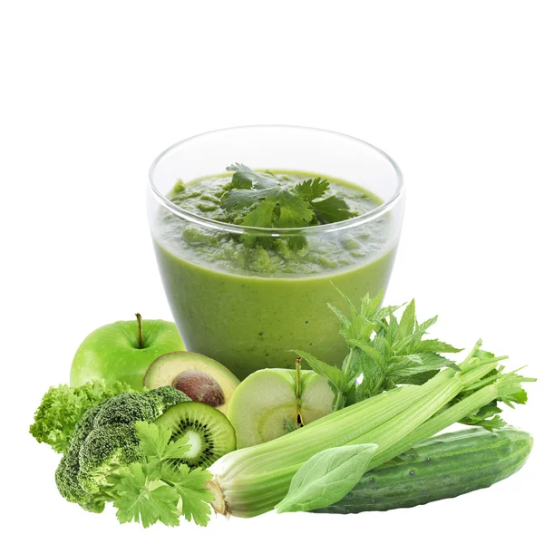 Egészséges zöld smoothie — Stock Fotó