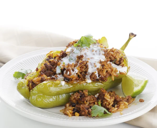 Stuffed Poblano Pepper — Stock Photo, Image